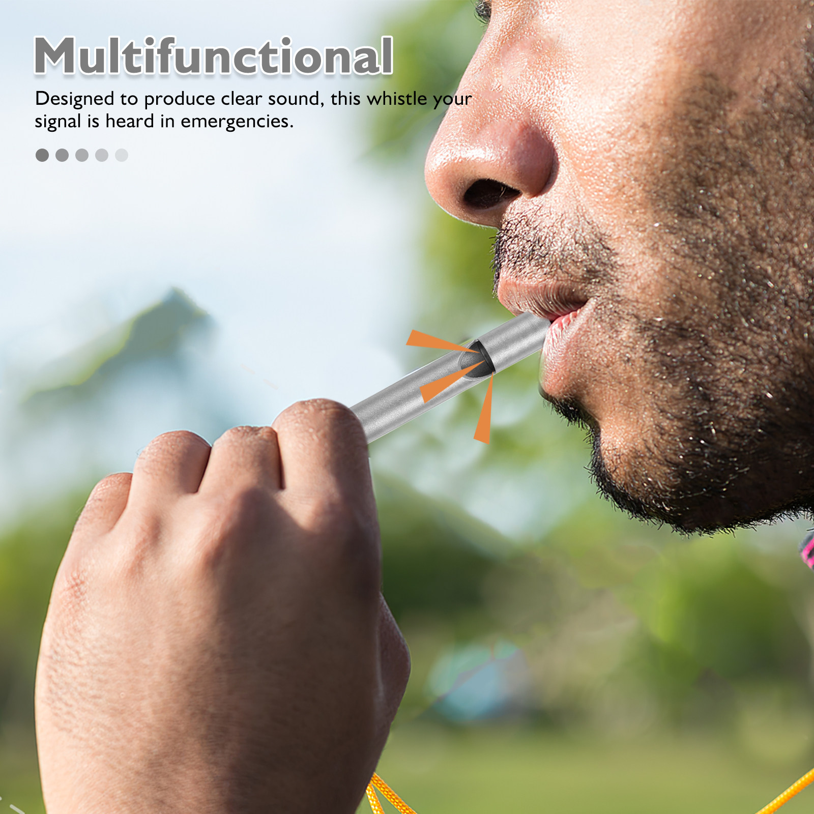 Multi Functional Titanium Allo - Emergency Whistle Loud ulasan dan harga